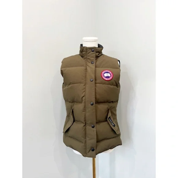 CANADA GOOSE Freestyle Olive Green Puffer Vest - Picture 3 of 8